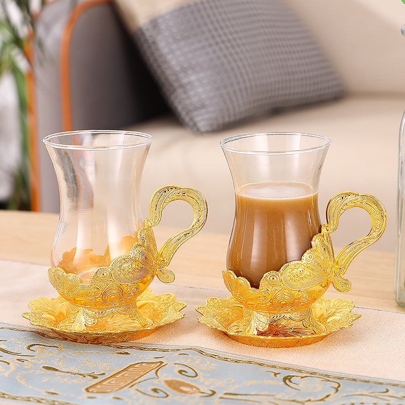 🎁 European Creative Coffee Cup Small Luxury Liquor Glass Set (100% off)