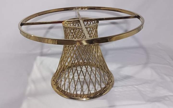 Stainless Steel 5 Seater Dining Table 48*48*30-V Home Decor