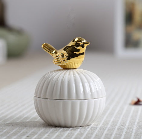 🎁 Animal figurine decor jewelry box squirrel rabbit cat bird crafts gift home decor jar (100% off)