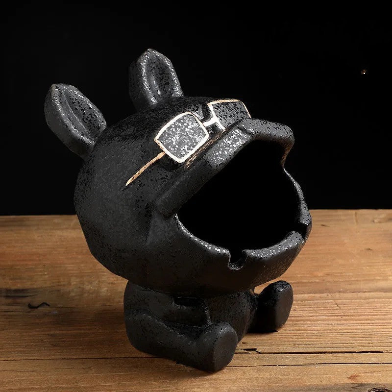 Cartoon Cat Ashtray Cute Creative Ceramic Household Ashtray Personality Trend Car Windproof