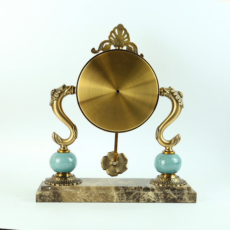European-style Desk Clock Tabletop Living Room Clock Ornaments