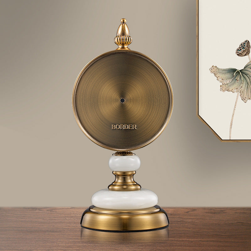 New Chinese Style Living Room Desk Clock Desktop Silent Craft Clock Ornaments