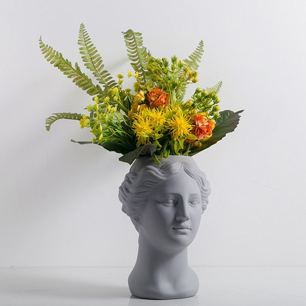 Decoration Venus Head Statue Creative Vase Artwork Style