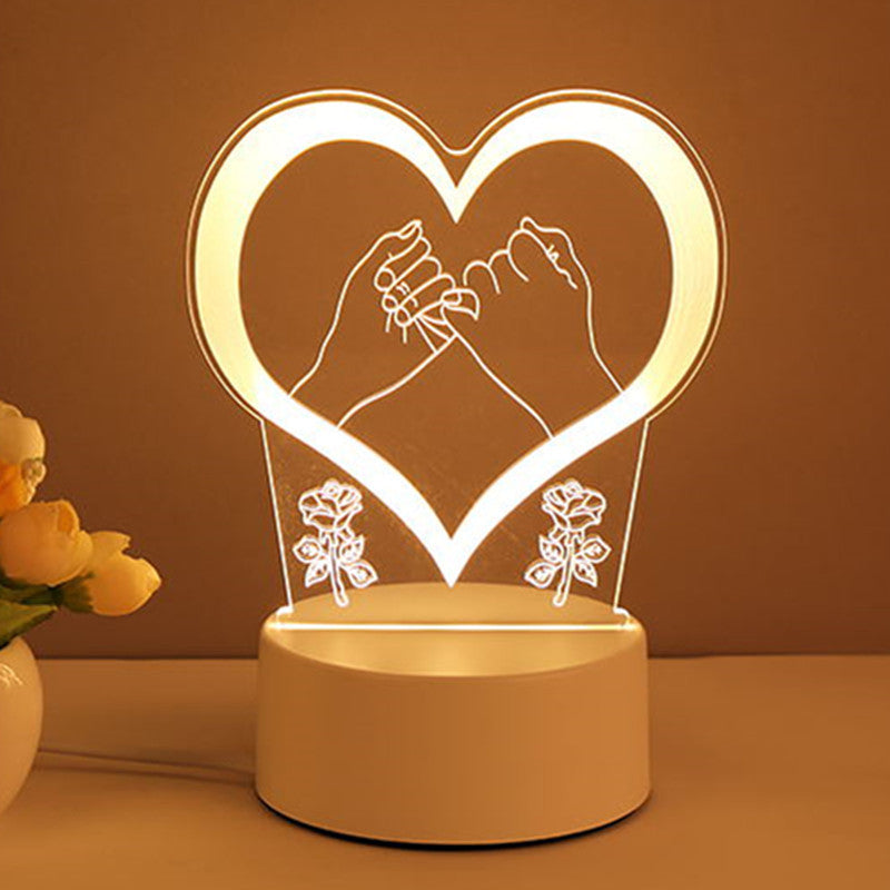 3D Lamp Acrylic USB LED Night Lights Neon Sign Lamp Home Decorations For Room Decor Valentines Day Gifts