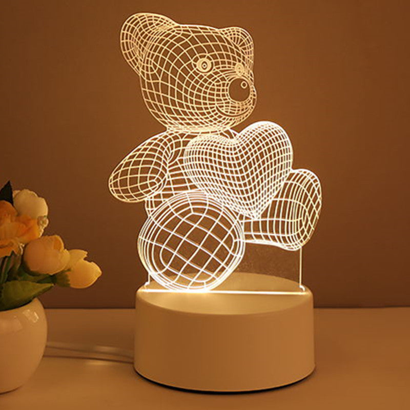 3D Lamp Acrylic USB LED Night Lights Neon Sign Lamp Home Decorations For Room Decor Valentines Day Gifts