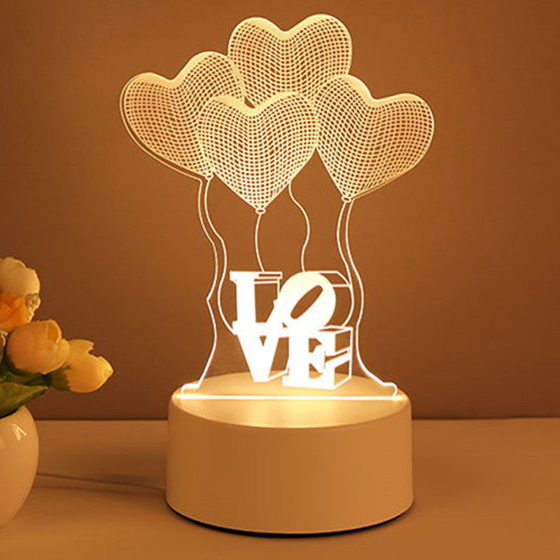 3D Lamp Acrylic USB LED Night Lights Neon Sign Lamp Home Decorations For Room Decor Valentines Day Gifts