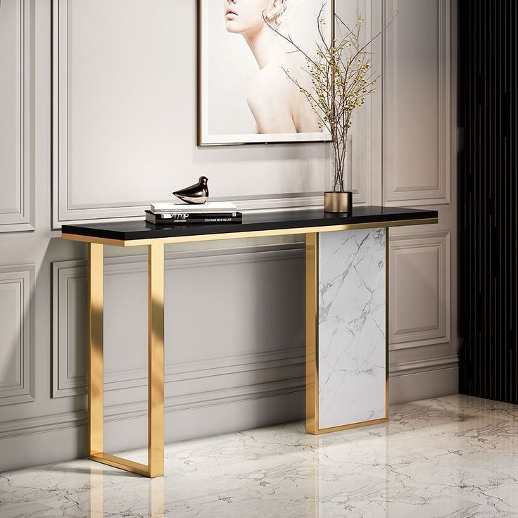 Stainless Steel Console Table 44*12*32-V Home Decor