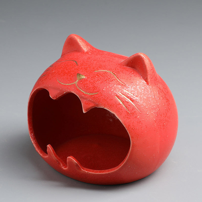 Cartoon Cat Ashtray Cute Creative Ceramic Household Ashtray Personality Trend Car Windproof