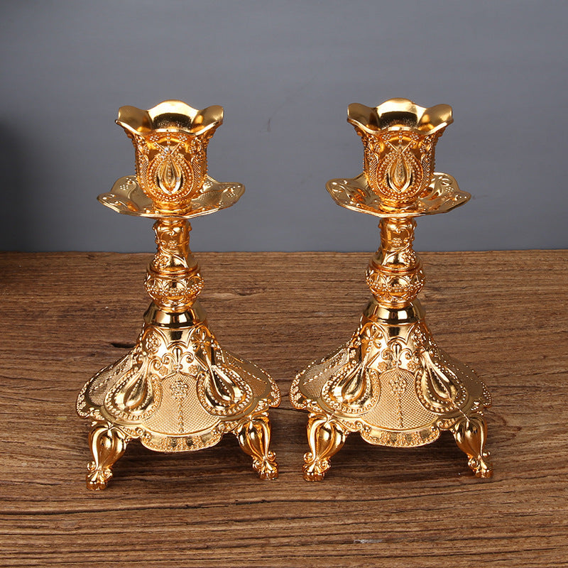 🎁 Tulip Candle Holder Candle Holder European Style Candlelight Dinner Props (100% off)