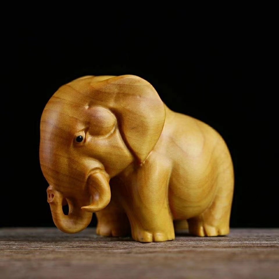 🎁 Sculptures And Figurines For Interior Cute Wood Carving Animals Statue Decoration Ornaments (100% off)