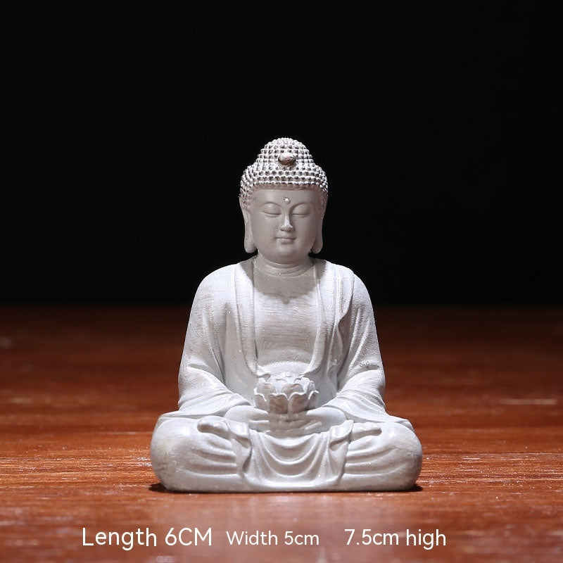 Chinese Zen Buddha Statue Desktop Decoration Landscaping Resin Crafts-V Home Decor
