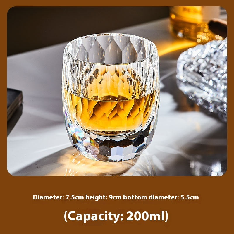 Hand Carved Whiskey Crystal Glasses
