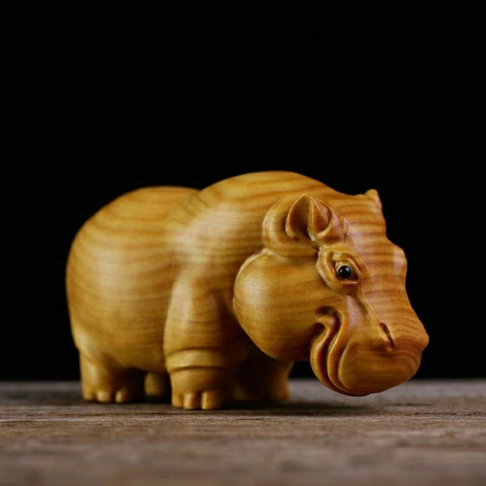 🎁 Sculptures And Figurines For Interior Cute Wood Carving Animals Statue Decoration Ornaments (100% off)