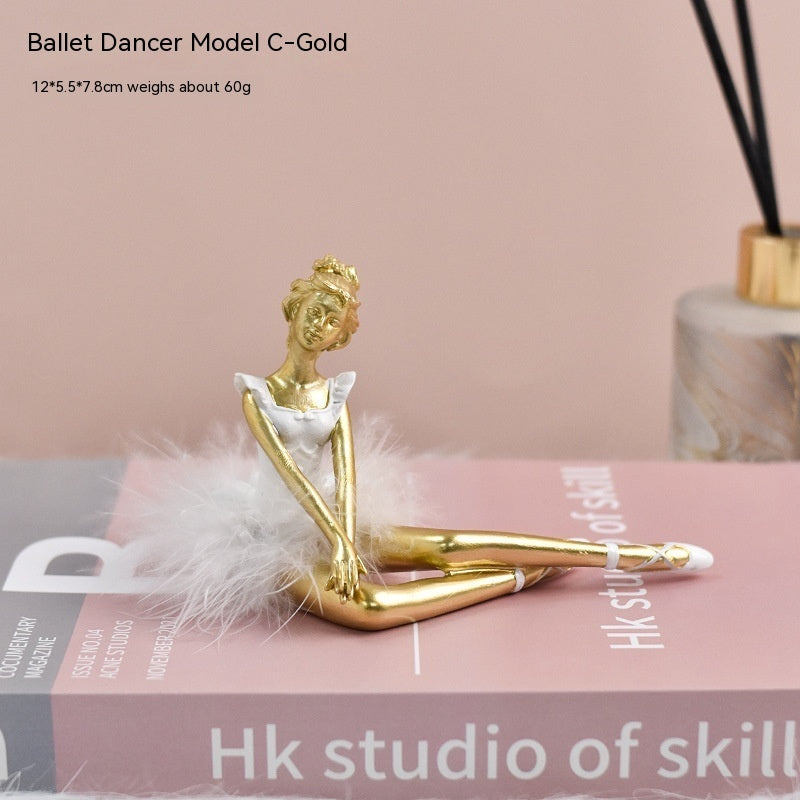Cute Ballet Girl Resin Decorations