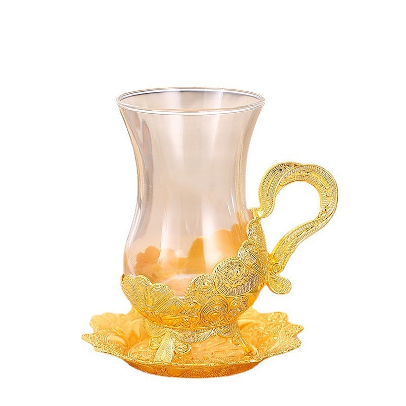 European Creative Coffee Cup Small Luxury Liquor Glass Set