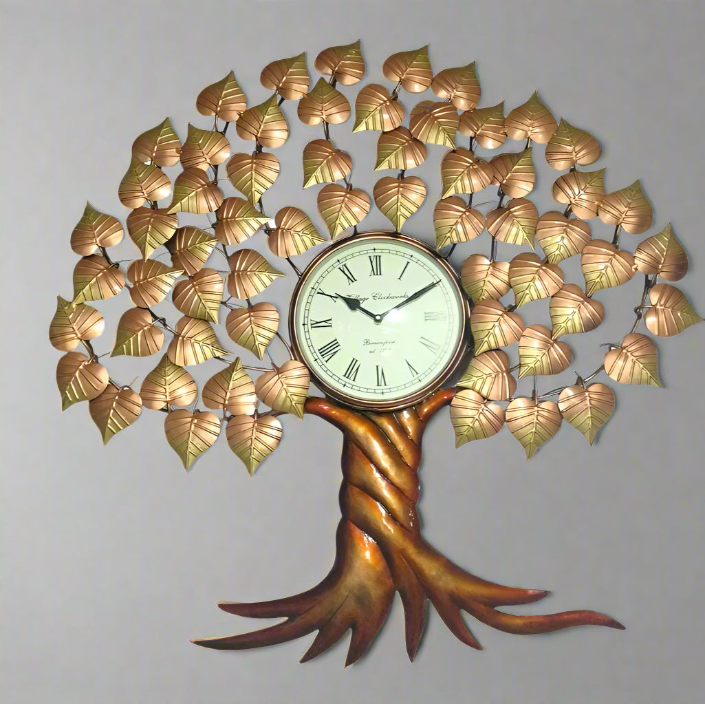 Tree Wall Clock 26*28-V Home Decor