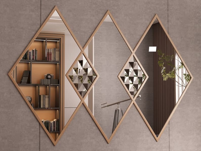 Geometrical Designer Wall Mounted Vanity Mirror 54*36