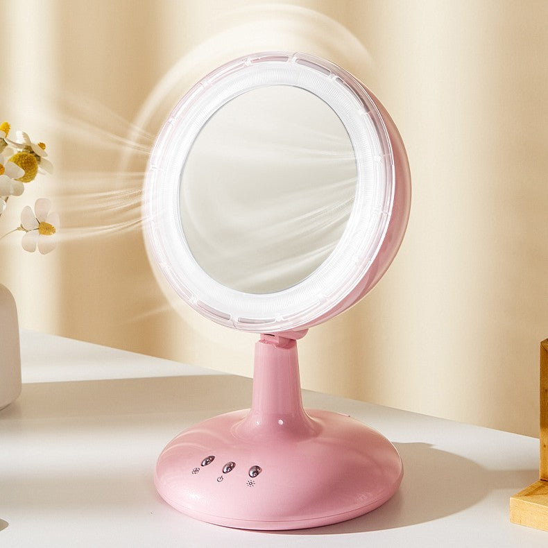 Desktop LED Light Dressing Mirror Dormitory Household Portable