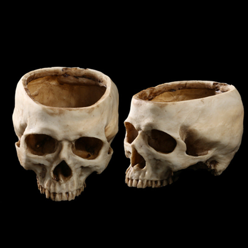 Resin Skull Flower Pot Ashtray Resin Skull Ornament Flower Pot