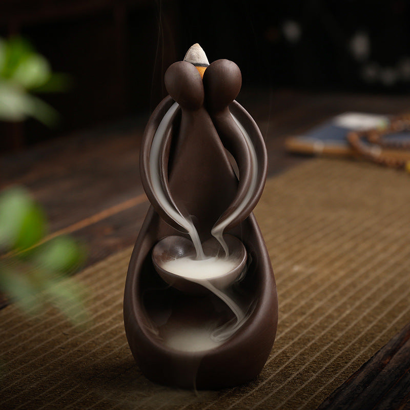 🎁 Ceramic Waterfall Incense Burner Buddha Hand Censer Holder Indoor Smoke Backflow Incense Fountain Buddhist Altar Table Decor (100% off)