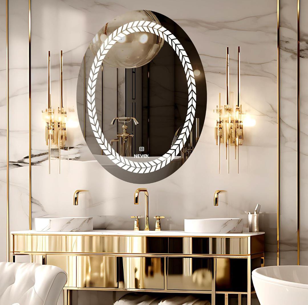 Oval LED Mirror 18*24-V Home Decor