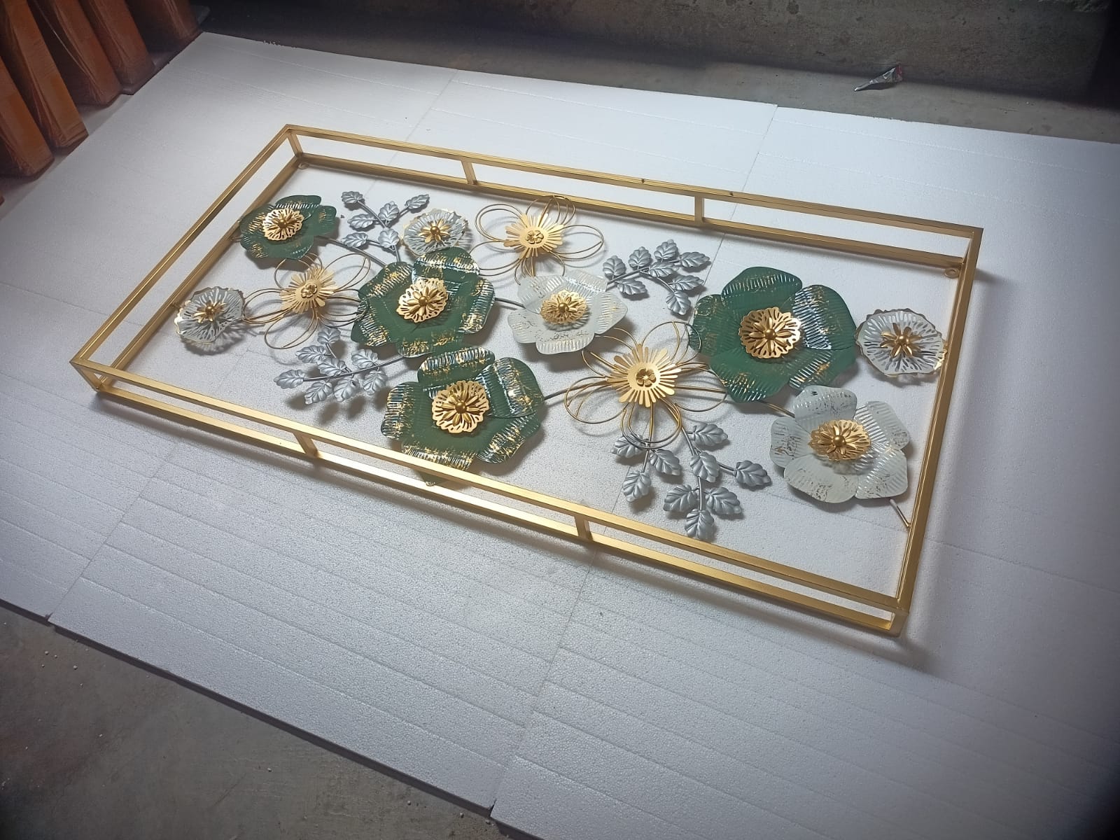 Green Flowers frame 48*24-V Home Decor