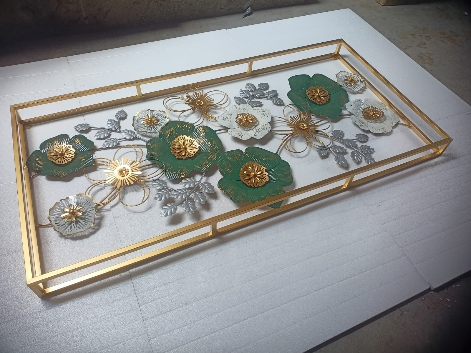 Green Flowers frame 48*24-V Home Decor