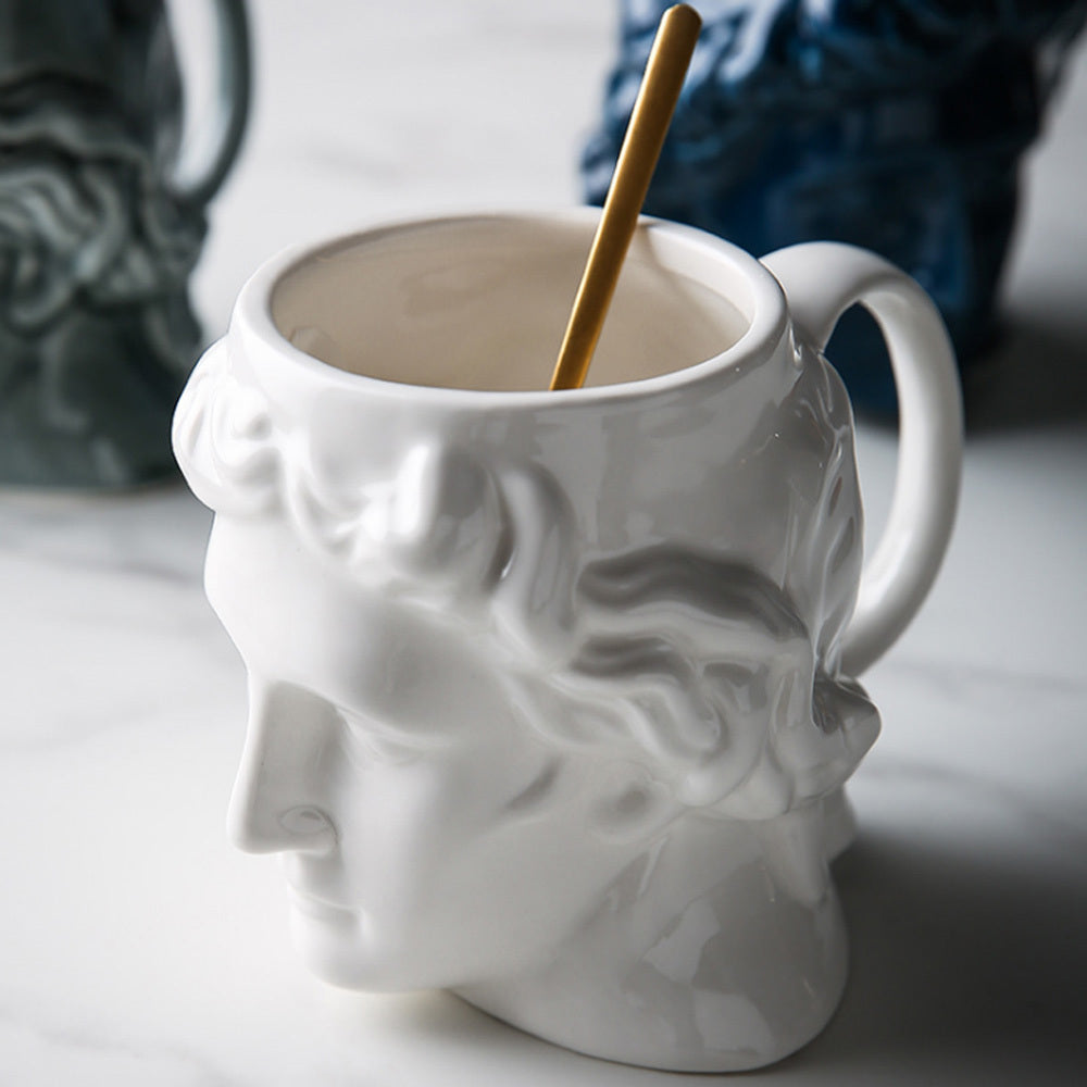 Apollo Statue Ceramic Mug Funny Large Capacity Water Cup Coffee Cup