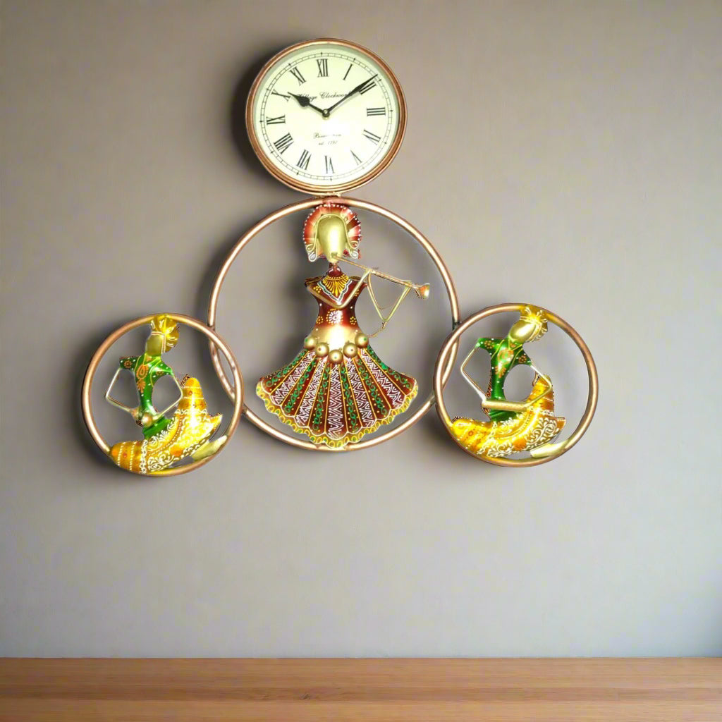 Musician Wall Clock 22*25-V Home Decor