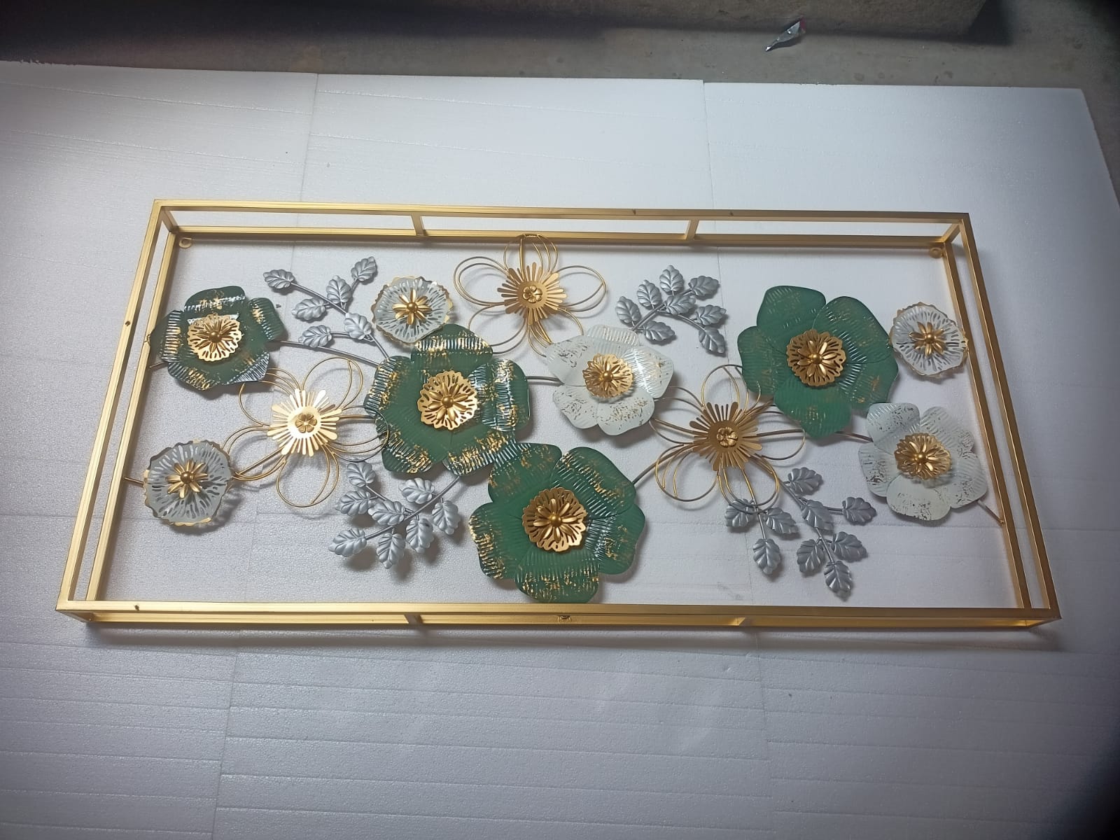 Green Flowers frame 48*24-V Home Decor