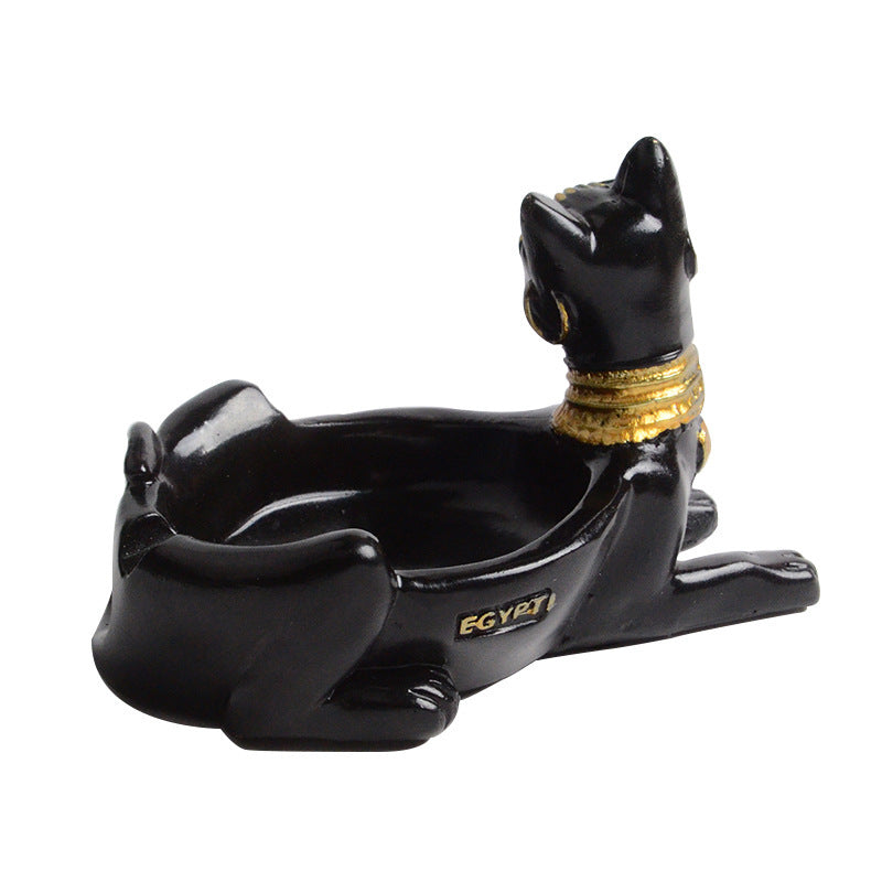 Resin crafts cat god ashtray-V Home Decor