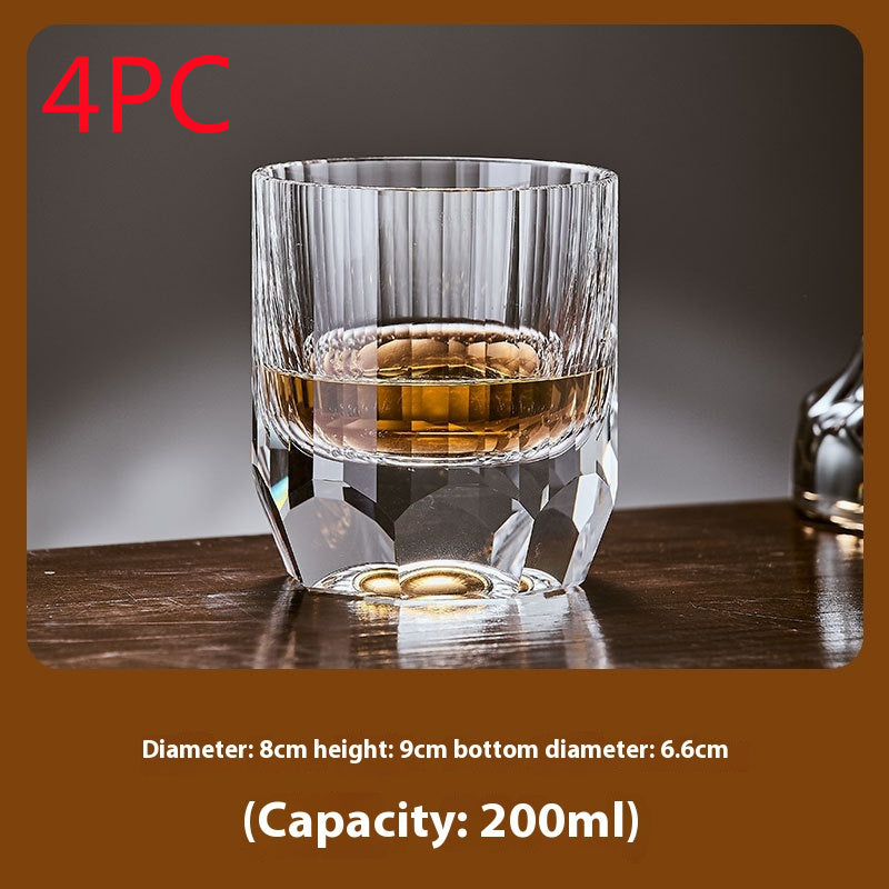Hand Carved Whiskey Crystal Glasses