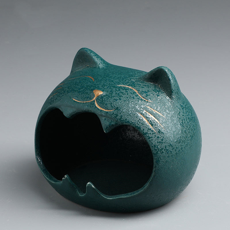Cartoon Cat Ashtray Cute Creative Ceramic Household Ashtray Personality Trend Car Windproof
