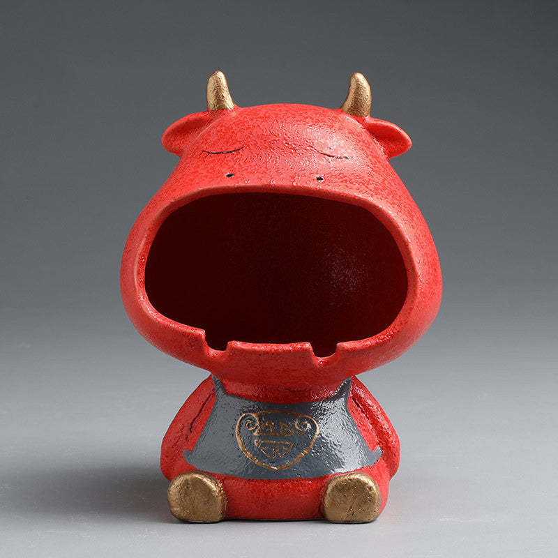 Cartoon Cat Ashtray Cute Creative Ceramic Household Ashtray Personality Trend Car Windproof