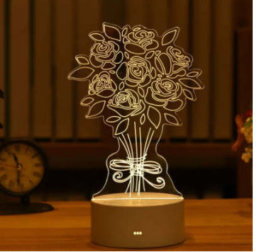 3D Lamp Acrylic USB LED Night Lights Neon Sign Lamp Home Decorations For Room Decor Valentines Day Gifts