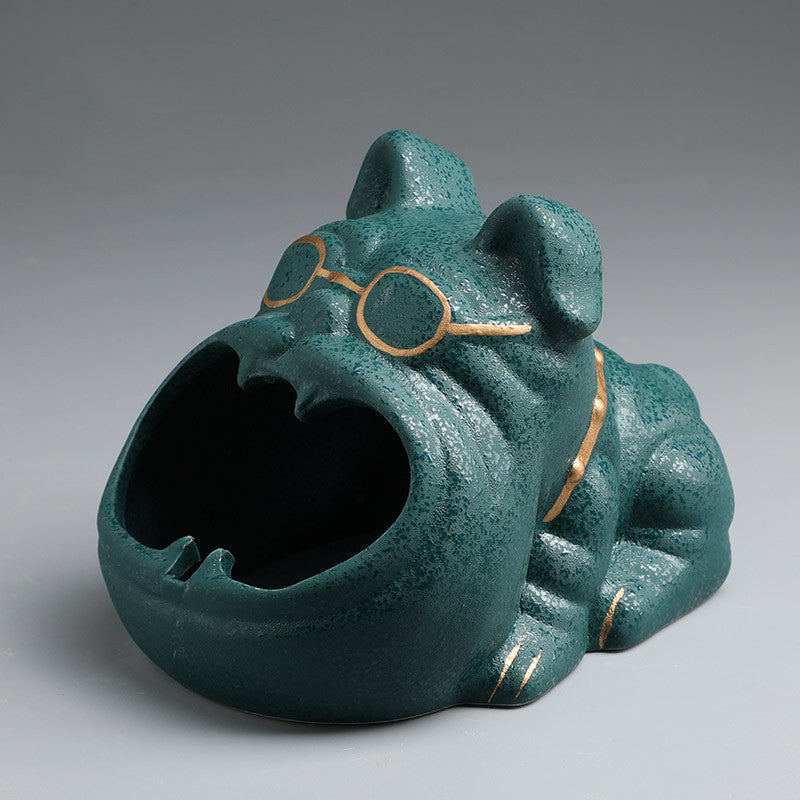 Cartoon Cat Ashtray Cute Creative Ceramic Household Ashtray Personality Trend Car Windproof