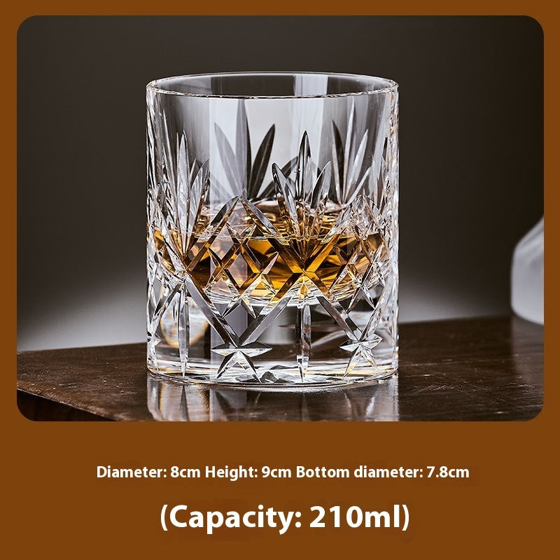 Hand Carved Whiskey Crystal Glasses