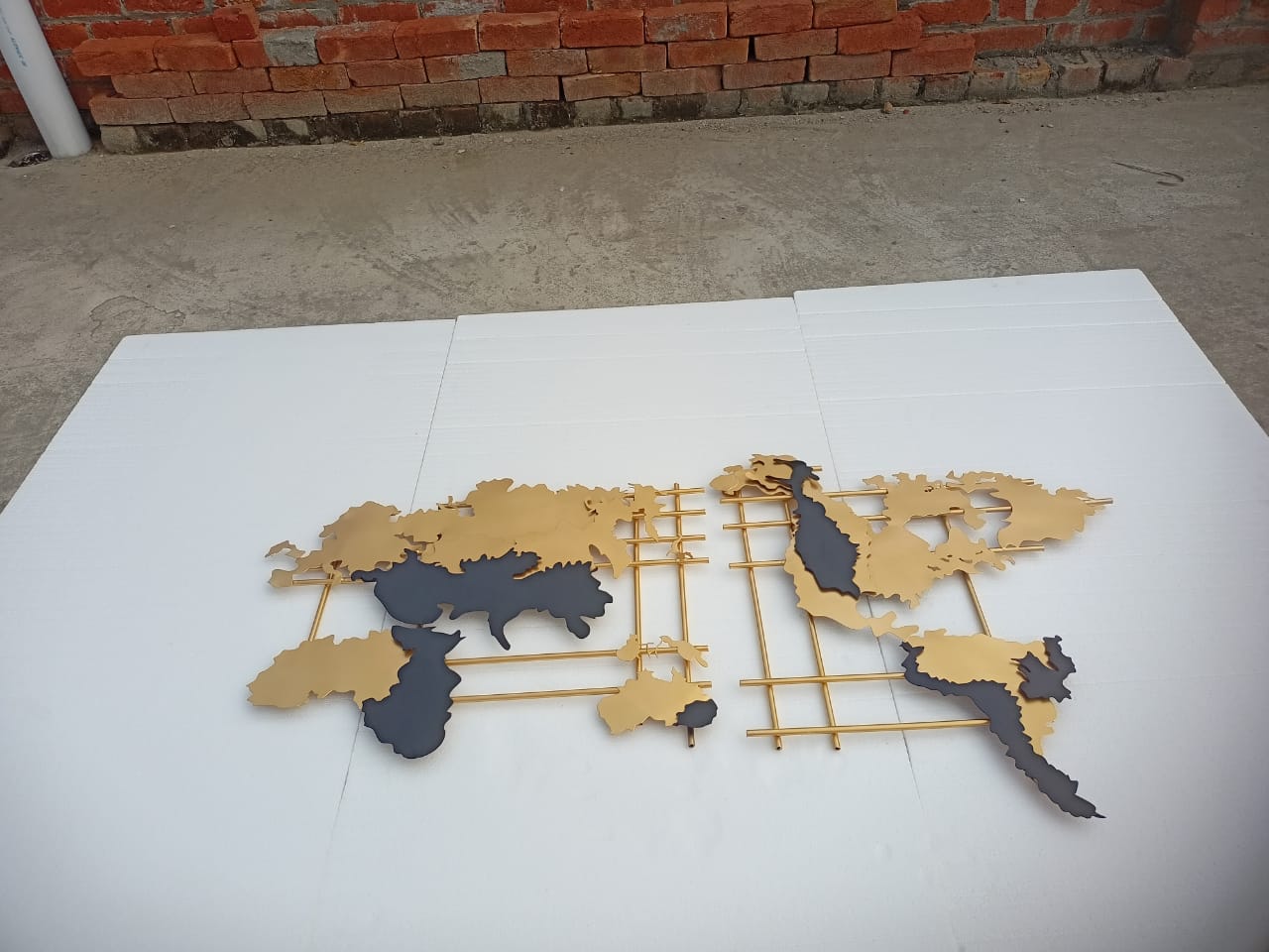 Metal World Map Wall Decor 48*25-V Home Decor