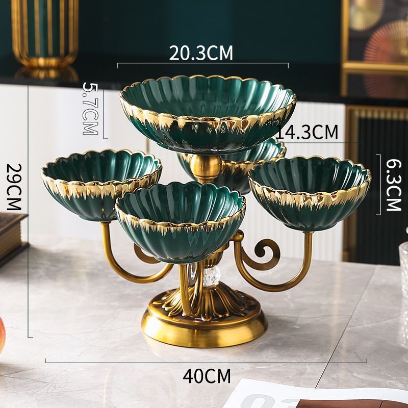 Coffee Table Light Luxury Dried Fruit Snack Plate Candy Plate
