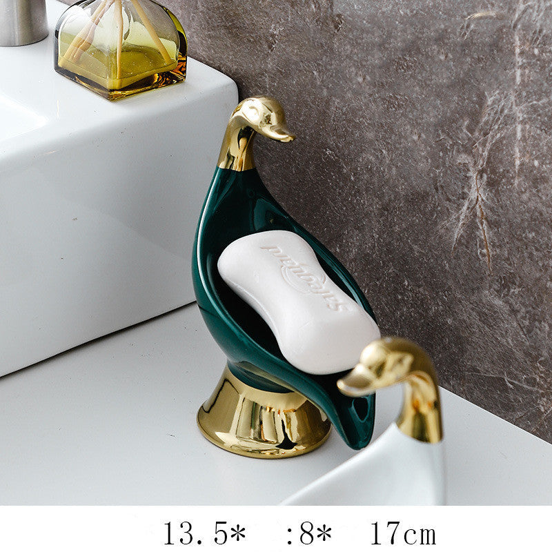 🎁 Soap Rack Creative Swan Household Non-playing Ceramic Rack (100% off)