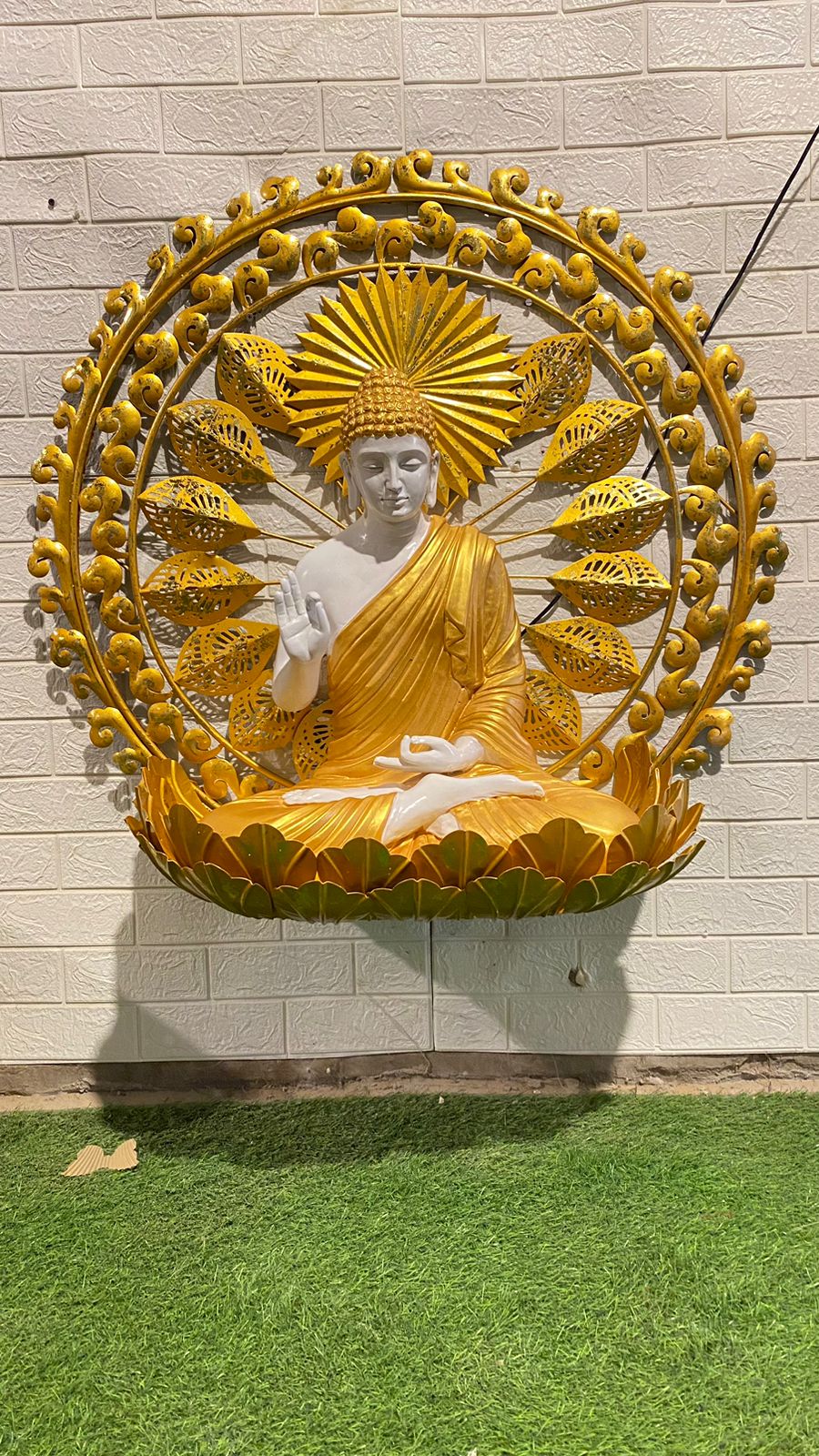 Lotus Buddha With Wheels 17*12*24-V Home Decor