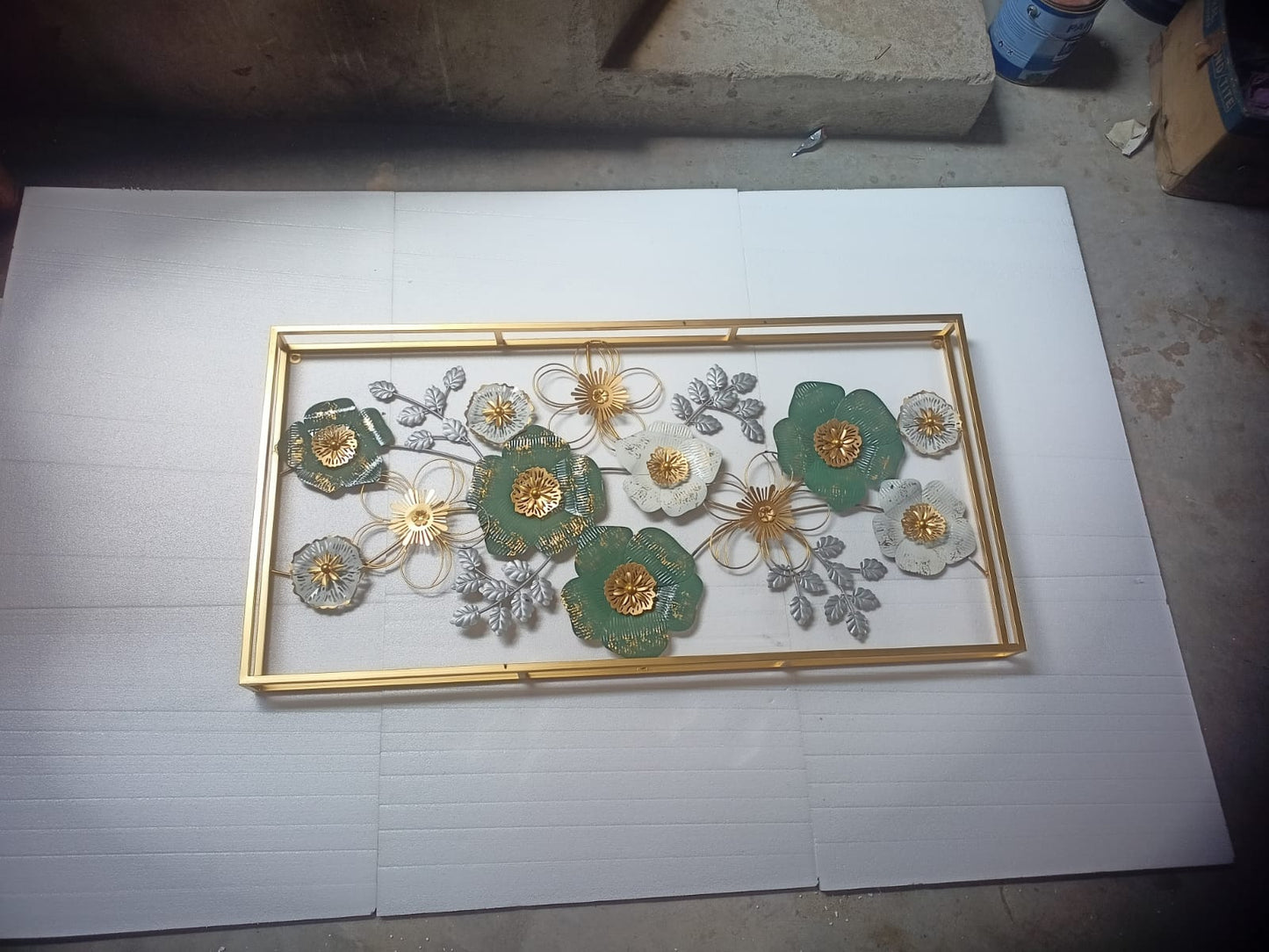 Green Flowers frame 48*24-V Home Decor