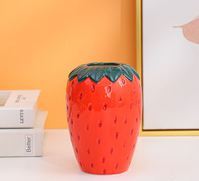 Creative Strawberry Hydroponic Vase Cute Ceramics