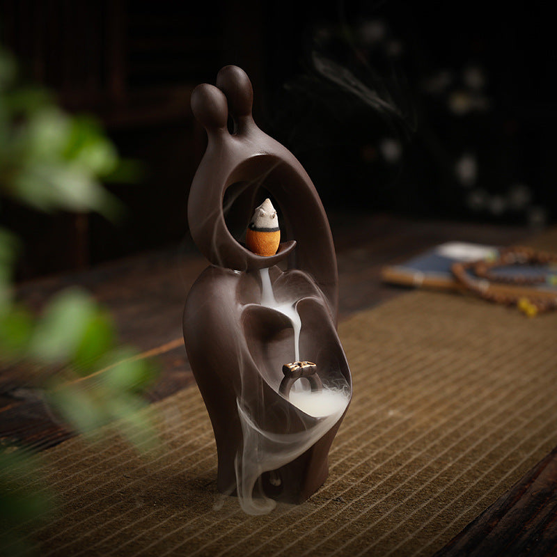 🎁 Ceramic Waterfall Incense Burner Buddha Hand Censer Holder Indoor Smoke Backflow Incense Fountain Buddhist Altar Table Decor (100% off)