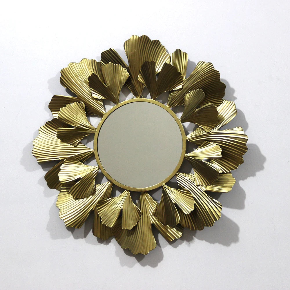 Ginkgo Flower Mirror Wall Decor 24*24-V Home Decor