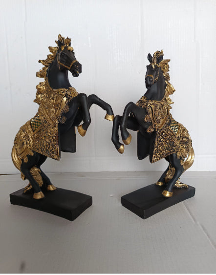 Black Dancing Horses Decor 10*8