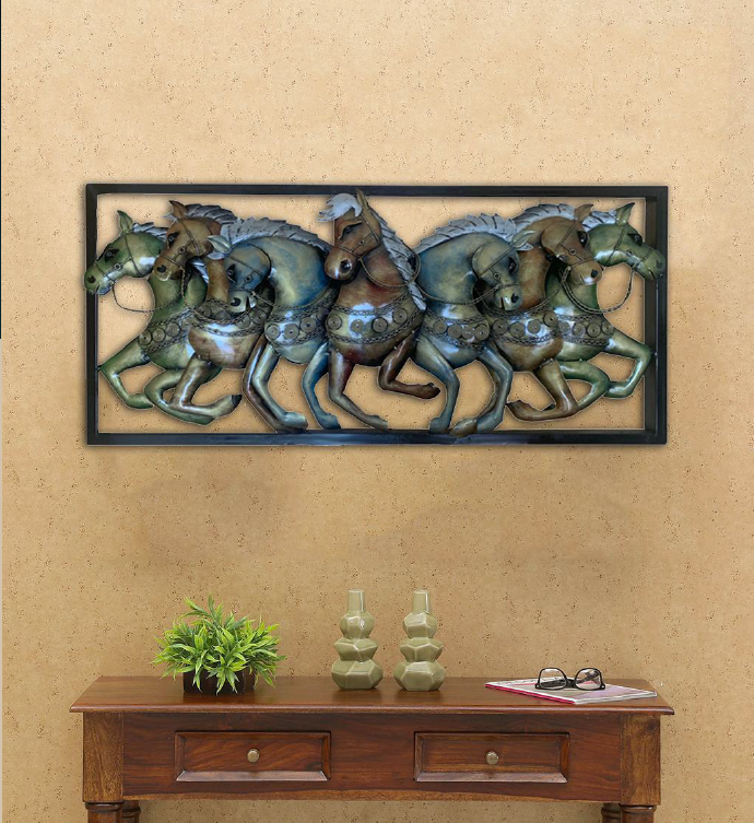 Seven horse frame 40*2*18