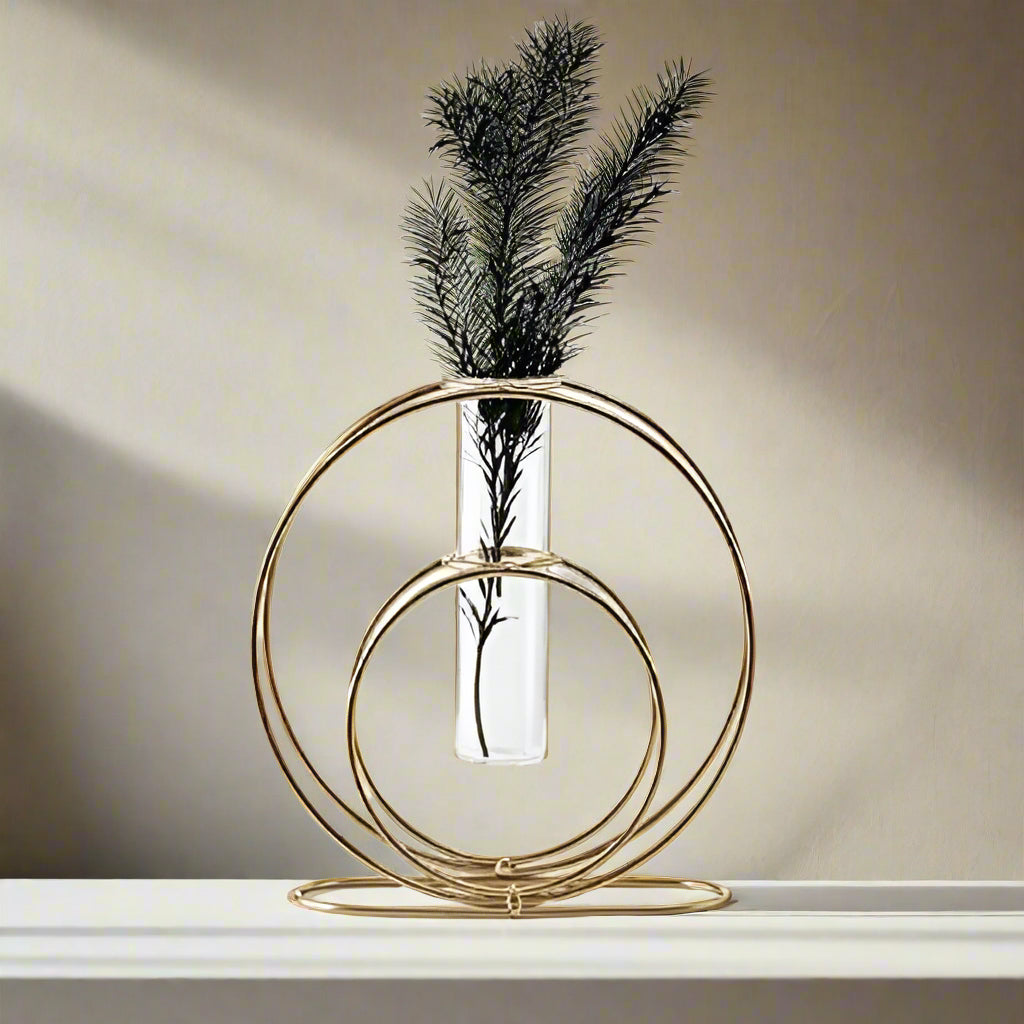 Double Rings Stand With Test Tube Planter 23*7