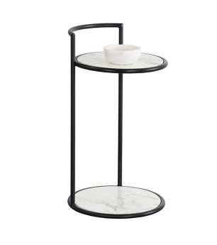 Marble Iron Side Table 24*9