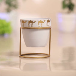 Planter With Golden Color Stand 12*12*18*1